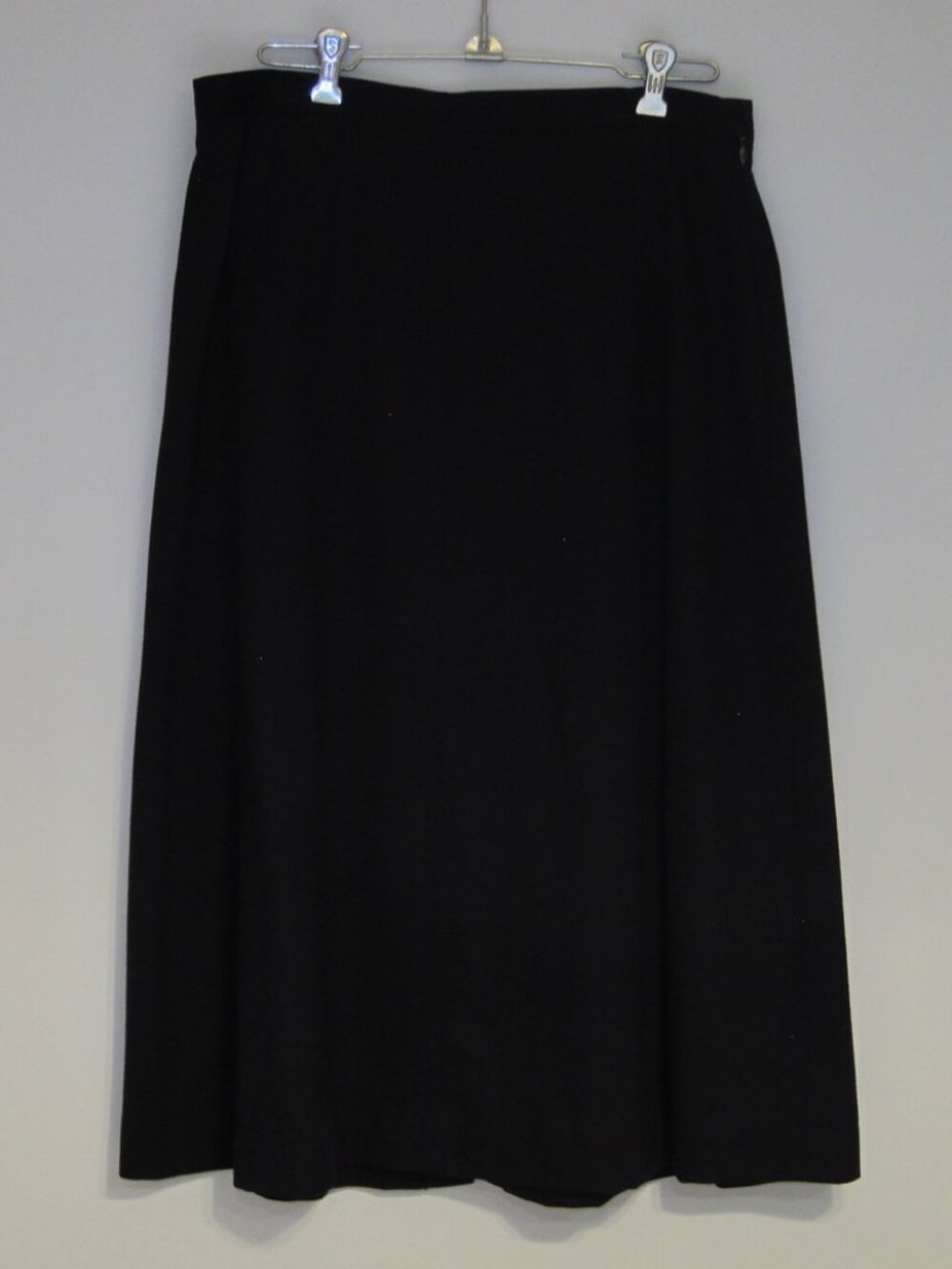 Talbots Petite Lined Deep Plum Stretch Wool A-line Midi Skirt